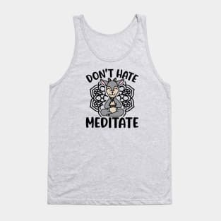 Don’t Hate Meditate Goat Yoga Meditation Funny Tank Top